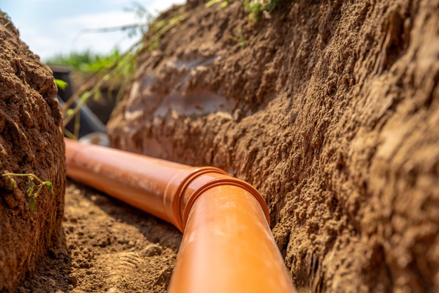 Residential sewer pipe that requires maintenance and repair