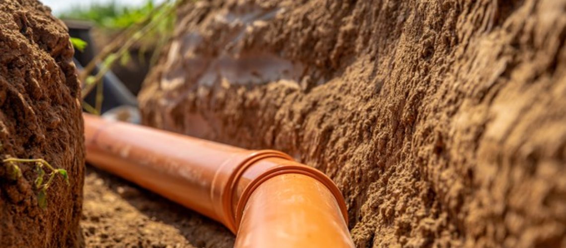 Residential sewer pipe that requires maintenance and repair